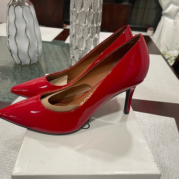 Calvin Klein Glossy Red Heels - Picture 6 of 6